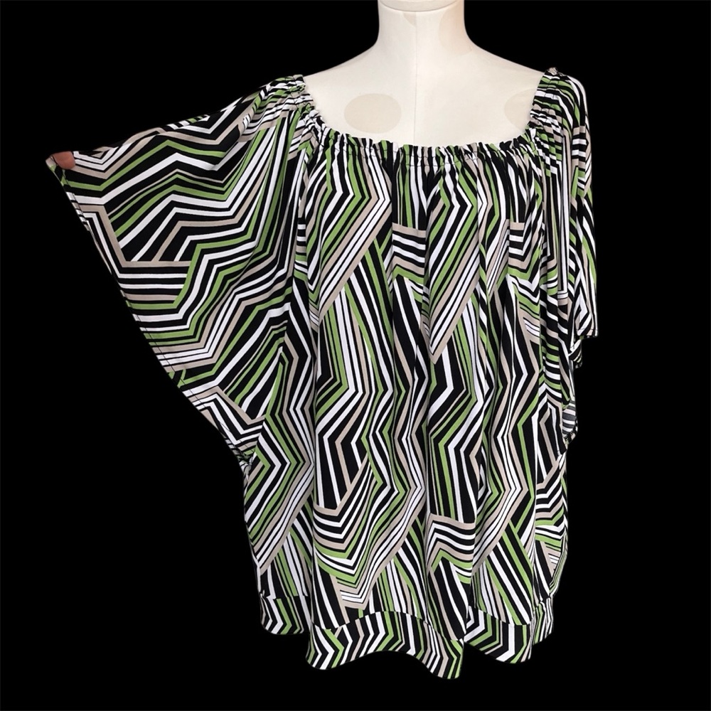 🎉HP🎉 Worthington geometric striped dolman sleeve top 2X